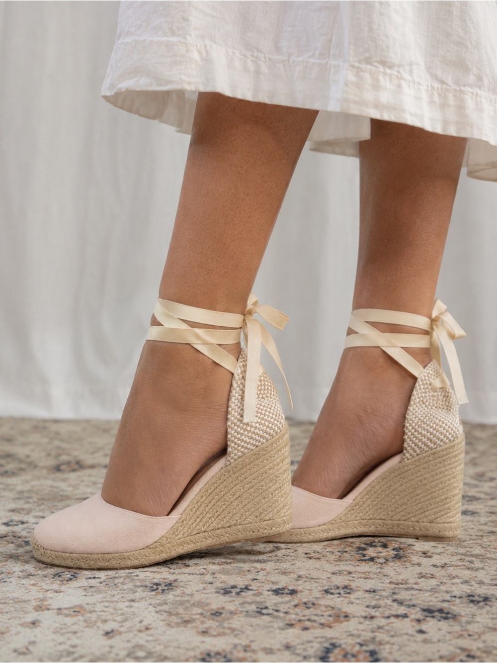NWOT Margaux x Gal Meets Glam ‘The Espadrille’ in “Blush Pink Canvas” Size 12.5